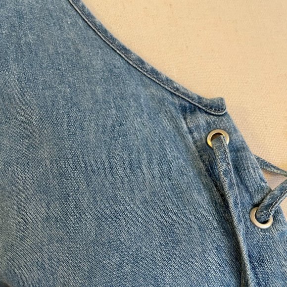 Derek Heart lace-up soft cotton top - Picture 5 of 6